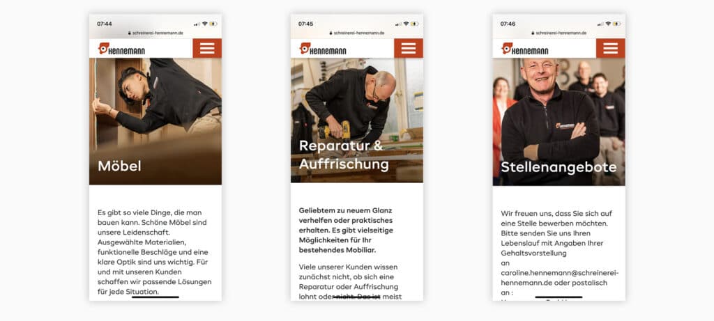 schreinerei hennemann responsive website 03