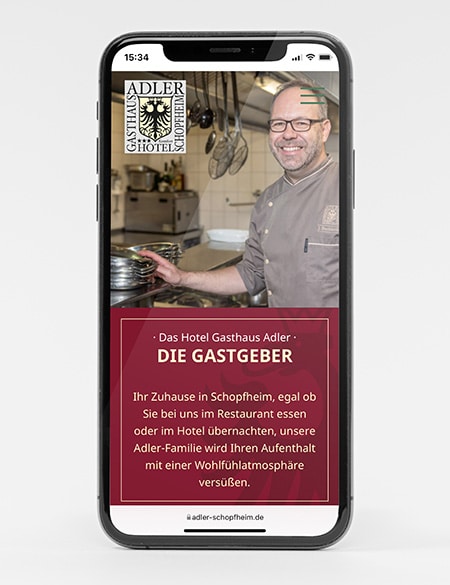 Webdesign Hotel Gasthaus Adler