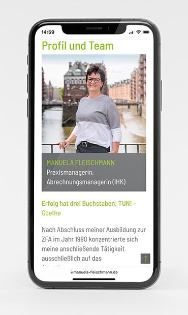 manuela fleischmann webdesign iphone