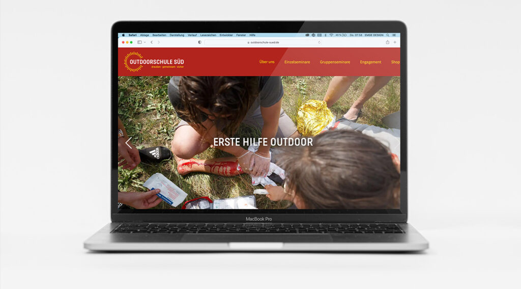 Outdoorschule Süd - Web Design